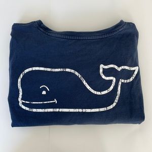 Vineyard Vines Women’s S Navy Blue Whale Logo Long Sleeve Shirt